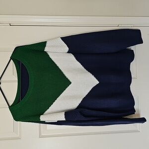 Amazon Bright Colored crew neck Sweater Gently Worn 1LX